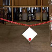 Chaîne de barri&egrave;re en plastique, Vert, Maillon de 2", 100' de long Nassau Supply