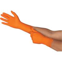 Gants jetables TOUCHNTUFF 93-800, 6,5/7, Latex/N&eacute;opr&egrave;ne/Nitrile, 23,6-mils, Sans poudre, Orange Nassau Supply