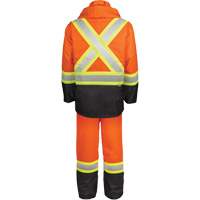 Ensemble de pluie haute visibilit&eacute; en tissu 150 deniers, Polyester, Moyen, Orange haute visibilit&eacute; Nassau Supply