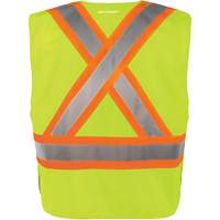 Gilet haute visibilit&eacute; &agrave; d&eacute;tachement rapide en 5 points, Orange haute visibilit&eacute;, Moyen/Petit, Polyester Nassau Supply