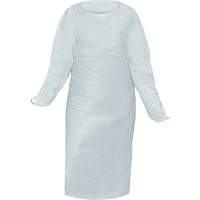 Blouse CoverMe avec passe-pouces, Taille unique, Blanc, Poly&eacute;thyl&egrave;ne Nassau Supply