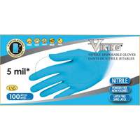 34600 Disposable Gloves, Small, Nitrile, 5-mil, Powder-Free, Blue Nassau Supply