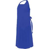 Tablier CoverMe avec encolure d&eacute;coup&eacute;e, Polyur&eacute;thane, 45" lo x 35" la, Bleu Nassau Supply