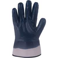 Gants bleu marine avec manchettes renforc&eacute;es &agrave; entoilage coll&eacute; Horizon, Moyen, R&ecirc;vetement Nitrile, Enveloppe en Jersey/Coton Nassau Supply