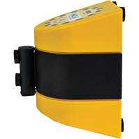Syst&egrave;me de barri&egrave;re de s&eacute;curit&eacute; HAZLOK, Plastique, Fixation magn&eacute;tique, 30', Ruban Noir et jaune Nassau Supply