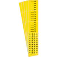 Marqueurs de tuyau PSI, Autocollant, 2-1/4" h x 2-3/4" la, Noir sur jaune Nassau Supply
