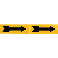 Marqueur de tuyau  Arrow, Autocollant, 2-1/4" h x 7" la, Noir sur jaune Nassau Supply