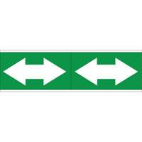 Dual Direction Arrow Pipe Markers, Self-Adhesive, 2-1/4" H x 7" W, White on Green SI729 | Nassau Supply