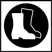 Right to Know Pictogram Labels -Boots, Vinyl, Sheet, 5/8" L x 3/4" W Nassau Supply