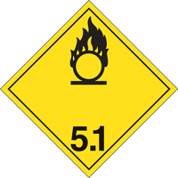 Plaque-&eacute;tiquette TMD substances oxidantes, Plastique Nassau Supply