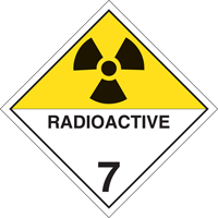 Radioactive Materials TDG Placard, Vinyl SD335 | Nassau Supply