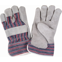Gants d'ajusteur rugueux, Grand, Paume en Cuir de vache refendu, Doublure en Coton Nassau Supply