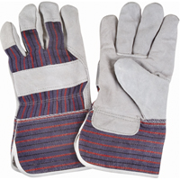 Gants d'ajusteur rugueux, Grand, Paume en Cuir de vache refendu, Doublure en Coton Nassau Supply