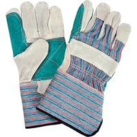 Standard Quality Double Palm Fitters Glove, Large, Split Cowhide Palm, Cotton Inner Lining Nassau Supply