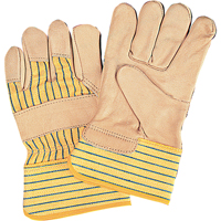 Standard-Duty Dry-Palm Fitters Gloves, Ladies, Grain Cowhide Palm, Cotton Inner Lining Nassau Supply