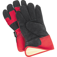 Gants d'ajusteur doubl&eacute;s pour l'hiver &agrave; chaleur sup&eacute;rieure, Grand, Paume en Cuir de vache refendu, Doublure en Thinsulate Nassau Supply