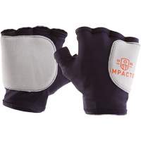 Palm/Side Fingerless Protection Gloves - Right, X-Small, Suede Palm, Slip-On Cuff Nassau Supply