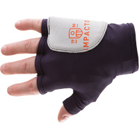 Palm/Side Fingerless Protection Gloves - Right, X-Small, Suede Palm, Slip-On Cuff Nassau Supply