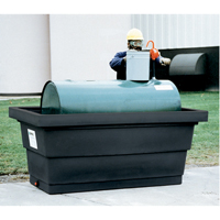Poly-Tank<sup>®</sup> Containment Unit 275™ With Drain, 82.3" L x 45" W x 35.3" H, 275 US gal. Capacity SEM162 | Nassau Supply