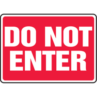 "Do Not Enter" Sign, 10" x 14", Vinyl, English Nassau Supply