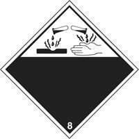 Corrosive Materials TDG Placard, Plastic Nassau Supply