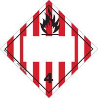Flammable Solids TDG Placard, Adhesive Vinyl Nassau Supply