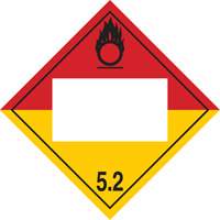 Organic Peroxide TDG Placard, Plastic Nassau Supply