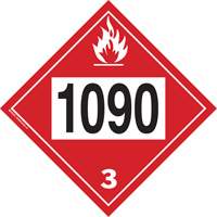 1090 Acetone Flammable Liquid TDG Placard, Plastic Nassau Supply