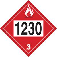 1230 Methanol TDG Placard, Plastic Nassau Supply