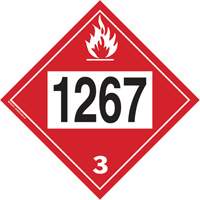 1267 Petroleum Crude Oil Flammable Liquid TDG Placard, Adhesive Vinyl Nassau Supply