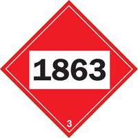 1863 Aviation Fuel Flammable Liquid TDG Placard, Plastic Nassau Supply