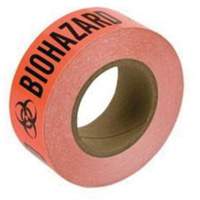 "Biohazard" Marking Tape, 2" x 108', Polyester, Black and Orange SW176 | Nassau Supply