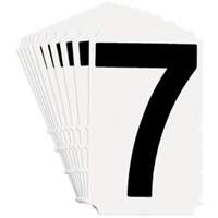 Quick-Align<sup>®</sup> Individual Gothic Number and Letter Labels, 7, 4" H, Black on Yellow SZ985 | Nassau Supply