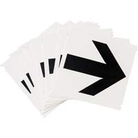 Quick-Align&reg; Individual Gothic Number and Letter Labels, Arrow Symbol, 4" H, Black Nassau Supply