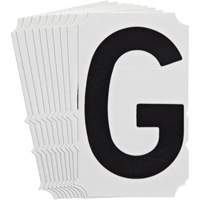Quick-Align<sup>®</sup> Individual Gothic Number and Letter Labels, G, 4" H, Black SZ995 | Nassau Supply