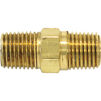 Male Hex Nipple, Brass Nassau Supply