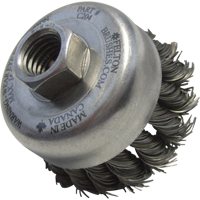 Knotted Wire Wheel Cup Brushes, 4" Dia. x 5/8"-11 Arbor TT287 | Nassau Supply