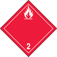 &eacute;tiquettes d'exp&eacute;dition TMD, Classe 2,1, Gaz inflammables, Vinyle Nassau Supply