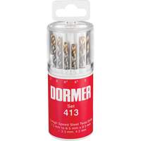 Jobber Drill Bit Set, 13 Pieces, High Speed Steel Nassau Supply