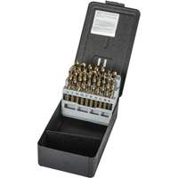Jeu de forets robustes pour machine-outil, 26 morceaux, Acier rapide au cobalt Nassau Supply