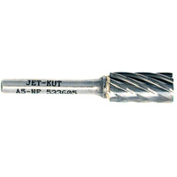 A5-NF JET-KUT&reg; Cylindrical Shape Bur for Aluminum/Non-ferrous Materials, 1/2" Dia., 1/4" Shank Nassau Supply
