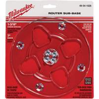 Clear 7" Diameter 1-3/16" Center Hole Sub-Base Nassau Supply