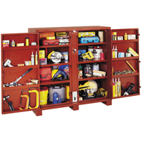 Jobsite Shelf Cabinet, Steel, 47.5 Cubic Feet, Red TEP168 | Nassau Supply