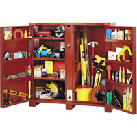 Jobsite Shelf Cabinet, Steel, 47.5 Cubic Feet, Red Nassau Supply