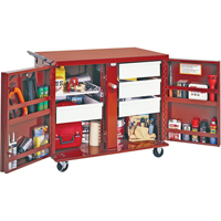 Rolling Work Bench, 43-7/8" W x 38-1/2" H x 26-7/8" D, 21.7 Cubic Feet Capacity Nassau Supply