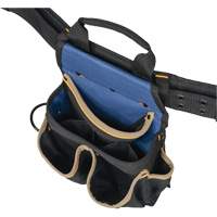 20 Pocket Tool Belt Combo, Polyester, Black Nassau Supply