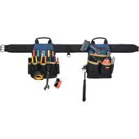 20 Pocket Tool Belt Combo, Polyester, Black Nassau Supply