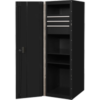 Armoire lat&eacute;rale s&eacute;rie RX, 3 tiroirs, 19" la x 25" p x 61" h, Noir Nassau Supply