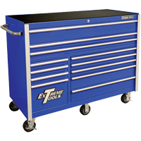 RX Series Rolling Tool Cabinet, 12 Drawers, 55" W x 25" D x 46" H, Blue TEQ501 | Nassau Supply