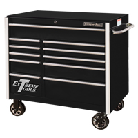 RX Series Rolling Tool Cabinet, 11 Drawers, 41-1/2" W x 25-1/2" D x 40-1/2" H, Black TEQ763 | Nassau Supply